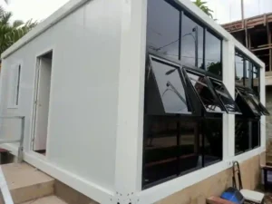 A successful installation of the prefab glass container house at Lanao